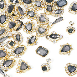 48 шт. 12 стиля кабошонов из сплава со стразами&nbsp;MRMJ-TA0001-45D