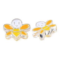 Прозрачные бусины из акриловой эмали&nbsp;LS-TACR-N012-007G