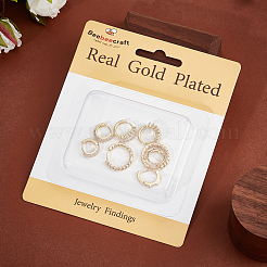 4 пара 4-х стилевых прямоугольных серег-колец с прозрачным кубическим цирконием&nbsp;EJEW-BBC0001-19