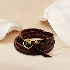 1 шт. кожаные шнуры-браслеты/цепочки-ремни&nbsp;BJEW-CL0001-19