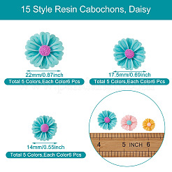 Кабошоны из смолы в стиле 90 шт.&nbsp;RESI-KS0001-11