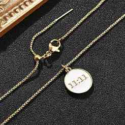 Стойка покрытие 11:11 номер латунная эмаль подвески ожерелья&nbsp;NJEW-NH0001-05G