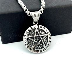 Ретро-подвеска в виде скандинавской звезды викинга из нержавеющей стали 304 для мужчин.&nbsp;AA7658