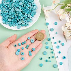 530 шт. синтетические бирюзовые бусины 4-х размеров&nbsp;G-AR0006-11A