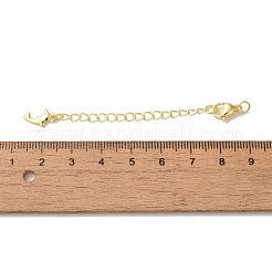 Латунные концы стойки с цепочкой и застежками-карабами&nbsp;KK-F873-04G