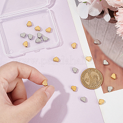 20 шт. 2-х цветные бусины из нержавеющей стали 304&nbsp;STAS-UN0059-77