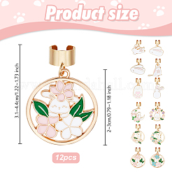 12 шт. подвеска-стетоскоп из эмалевого сплава&nbsp;HJEW-OC00136