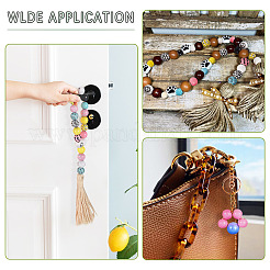 160шт окрашенные европейские бусины из натурального дерева&nbsp;WOOD-TA0002-60