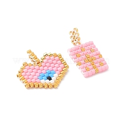 2 шт. стеклянный бисер ручной работы с узором для ткацкого станка Miyuki&nbsp;PALLOY-MZ00607-01