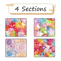 4 стиль прозрачных акриловых бусин&nbsp;MACR-YW0001-61