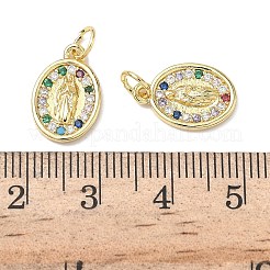 Подвески из латуни с кубическим цирконием на тему святой девы&nbsp;KK-L253-32G-05