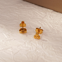 Простые серьги-гвоздики с тремя шариками из нержавеющей стали 304&nbsp;QM6993