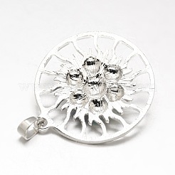 Чакра ювелирные изделия латунь драгоценного камня плоские круглые подвески&nbsp;X-KK-J298-13-NR