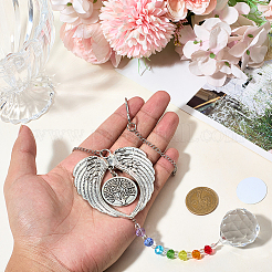 1 шт. подвесные украшения в виде крыльев ангела из термотрансферного сплава&nbsp;HJEW-BBC0001-15