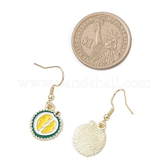 9 пара двух стилей сережек-подвесок из сплава с эмалью&nbsp;EJEW-JE06554