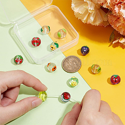 12шт 12 цвета прозрачные стеклянные бусины&nbsp;GGLA-PH0001-60