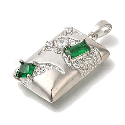 Латунные микро проложить кубического циркония подвески&nbsp;KK-K389-038P