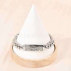 Браслеты из кубинской цепочки из нержавеющей стали 304 для мужчин и женщин&nbsp;BJEW-G766-05P-02