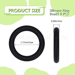 9шт кольцо пищевые экологически чистые силиконовые бусины&nbsp;JX895A