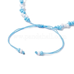 Регулируемые браслеты из нейлонового шнура с плетеными бусинами&nbsp;BJEW-MZ00169-04