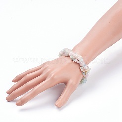 Браслеты из натурального морганита&nbsp;BJEW-JB03746-01