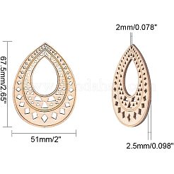 Неокрашенные деревянные большие подвески&nbsp;WOOD-PH0008-36