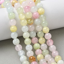 Натуральный красочный зеленый нефрит бисер пряди&nbsp;G-G757-01-8mm