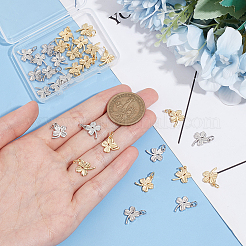 30 шт. 2-х цветные подвески из латуни с покрытием на стойке&nbsp;KK-BC0012-12