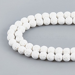 Synthetic Lava Rock Beads Strands&nbsp;G-S247-6mm-08-1