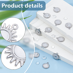 Оправы для подвесок из нержавеющей стали 304 в виде кабошонов&nbsp;STAS-DC0016-56P