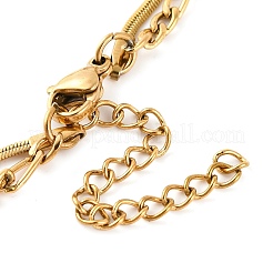 Многорядные цепочные браслеты из нержавеющей стали 304&nbsp;LS-BJEW-G711-03B-G