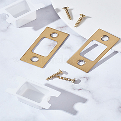 2 комплект усилительных пластин для двери из нержавеющей стали 201 с винтами&nbsp;AJEW-LP0001-31G