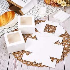 Квадратные бумажные коробки для печенья с квадратным прозрачным окном&nbsp;CON-TAC0001-12B-01