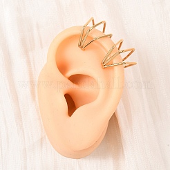 Серьги-каффы с тройным пентагоном из нержавеющей стали 304&nbsp;EJEW-K268-88G