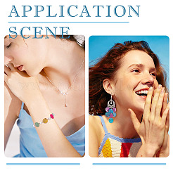 60 шт. 6-цветные коннекторные подвески из натуральной ракушки Акойя&nbsp;BSHE-TA0001-18