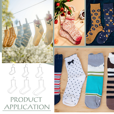 12 шт. 6 стиля растяжителей для носков из нержавеющей стали&nbsp;AJEW-UN0002-69-1