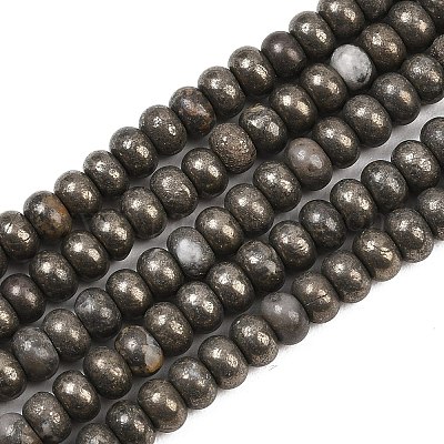 Природного пирита бисер нитей&nbsp;G-L647-D07-4x6mm-1