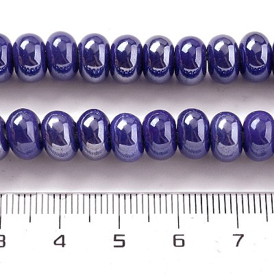 Фарфоровые бусины-рондели&nbsp;PORC-Q001-01E-1