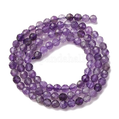 Природный аметист нитей бисера&nbsp;G-C226-B06-4mm-1
