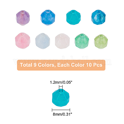 90 шт. 9-х цветные бусины из натурального доломита&nbsp;G-NB0003-21-1