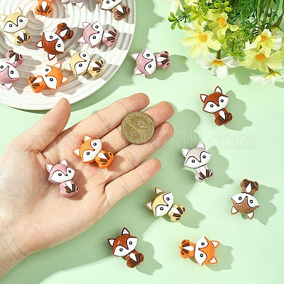 6 шт. Силиконовые бусины&nbsp;SIL-YW0002-15A-1