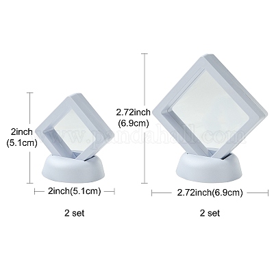 4шт 2 стиля пластиковый 3D плавающий держатель рамки дисплея&nbsp;ODIS-FS0001-02A-1
