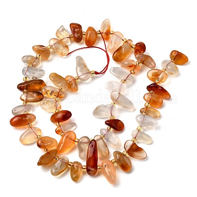 Природного сердолика нитей бисера&nbsp;G-Z091-A08-1
