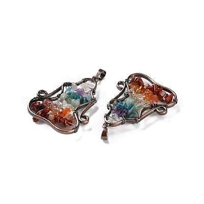 Подвески с драгоценными камнями в стиле чакры G-F777-03R-1