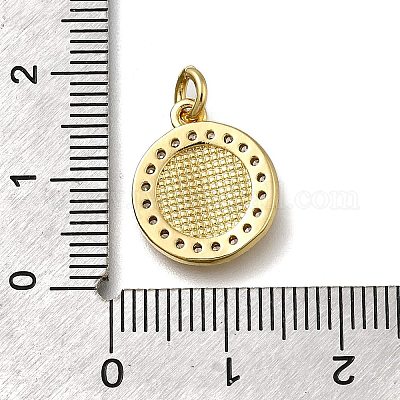 Латунные микропаве прозрачные подвески с фианитом ZIRC-I070-073G-1