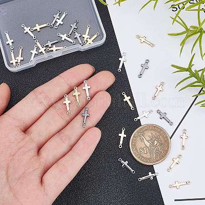 32 шт. 4-х цветные латунные соединительные звенья KK-AR0002-28-1