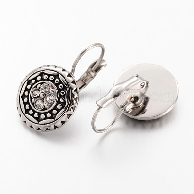 Серьги-русики из хирургической нержавеющей стали 316 EJEW-K042-22AS-1