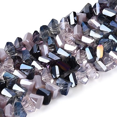 Стеклянные бусины с гальваническим покрытием &nbsp;EGLA-N002-06E-01-1