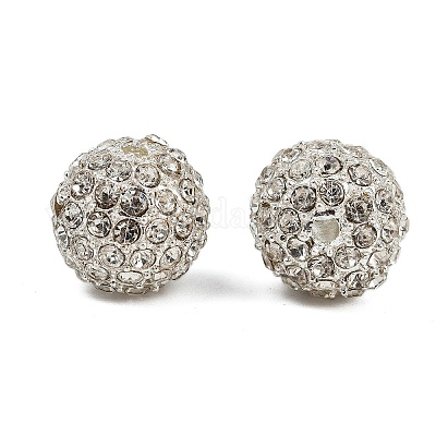Бусины из сплава и страза&nbsp;RB-A034-12mm-A01S-1