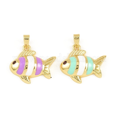 Латунь эмаль подвески&nbsp;KK-I477-05G-01-1